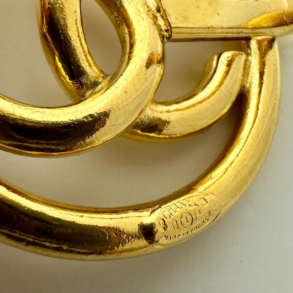 CHANEL 93P Vintage Yellow-Gold Logo CC Baroque Chain Belt - Picture 11 of 11